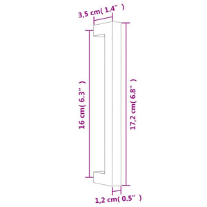 Möbelgriffe Schwarz 160mm Edelstahl - 20er Set