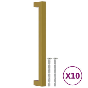 Goldene Möbelgriffe Edelstahl 192mm, 10er-Set