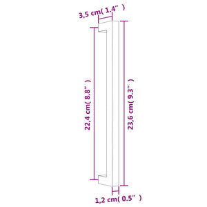 Goldene Möbelgriffe 224mm - 10er Set