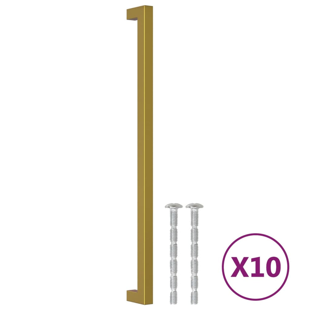 vidaXL Poignées de meubles 10 pcs Or 320 mm Acier inoxydable