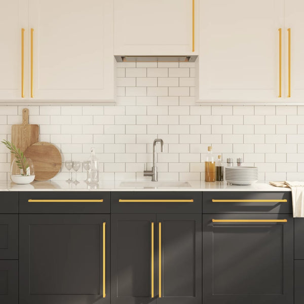 Goldene Möbelgriffe, 480mm, 10er Set