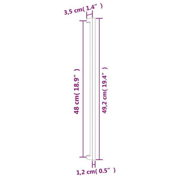 Goldene Möbelgriffe, 480mm, 10er Set