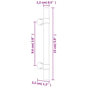 vidaXL Poignées de meuble 20 pcs Argenté 96 mm Acier inoxydable