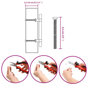 vidaXL Poignées de meuble 20 pcs Argenté 96 mm Acier inoxydable