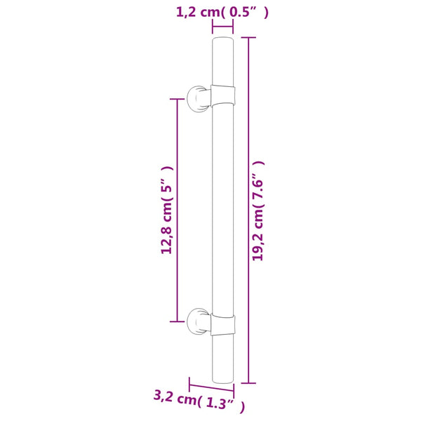 Möbelgriffe Edelstahl 128mm - 20er Set