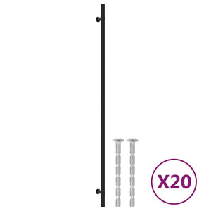 Möbelgriffe Schwarz Edelstahl 480mm - 20er Set