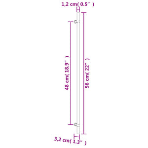 Möbelgriffe Schwarz Edelstahl 480mm - 20er Set