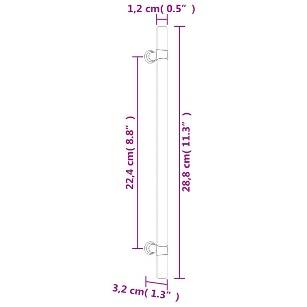Möbelgriffe Bronze Edelstahl 224mm, 20er-Set