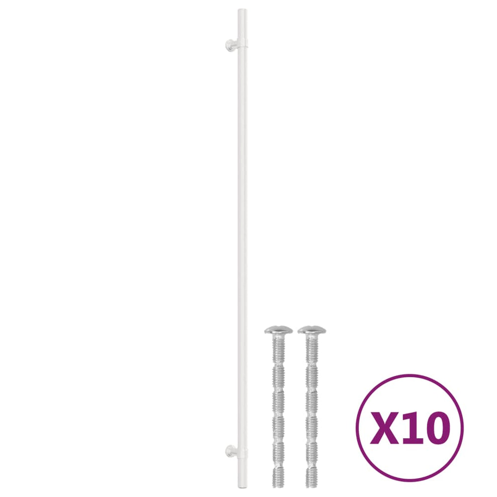 vidaXL Poignées de meuble 10 pcs Argenté 480 mm Acier inoxydable