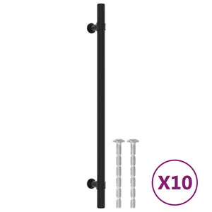 Möbelgriffe Schwarz Edelstahl 224mm, 10er-Set