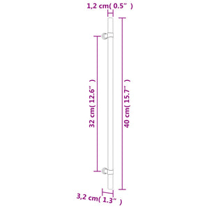 Möbelgriffe Schwarz Edelstahl - 10er Set, 320mm