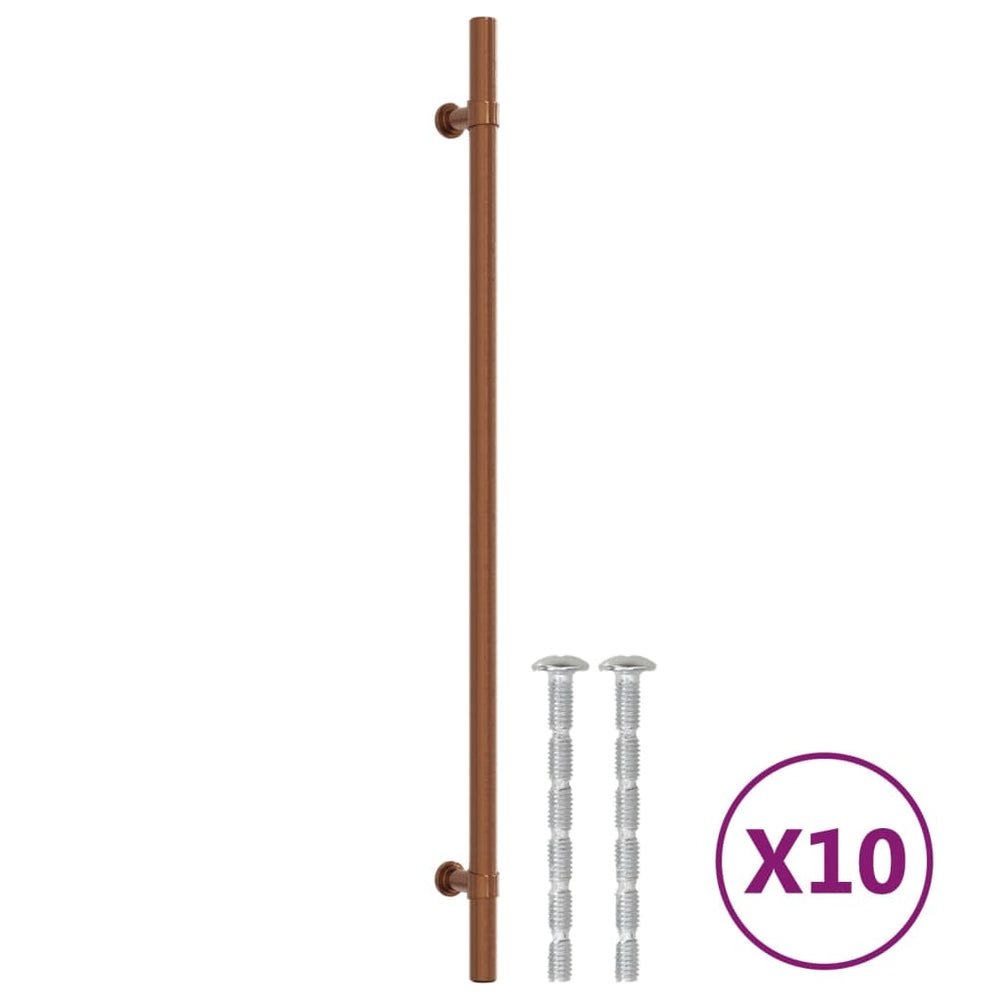 vidaXL Poignées de meubles 10 pcs Bronze 320 mm Acier inoxydable