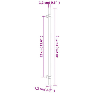 Möbelgriffe Bronze Edelstahl 320mm, 10er Set