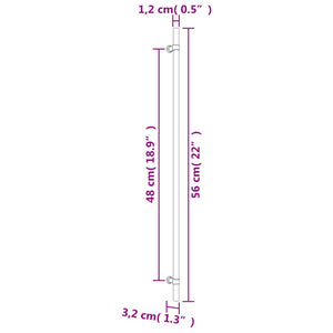 Möbelgriffe Bronze Edelstahl 480mm - 10er Set
