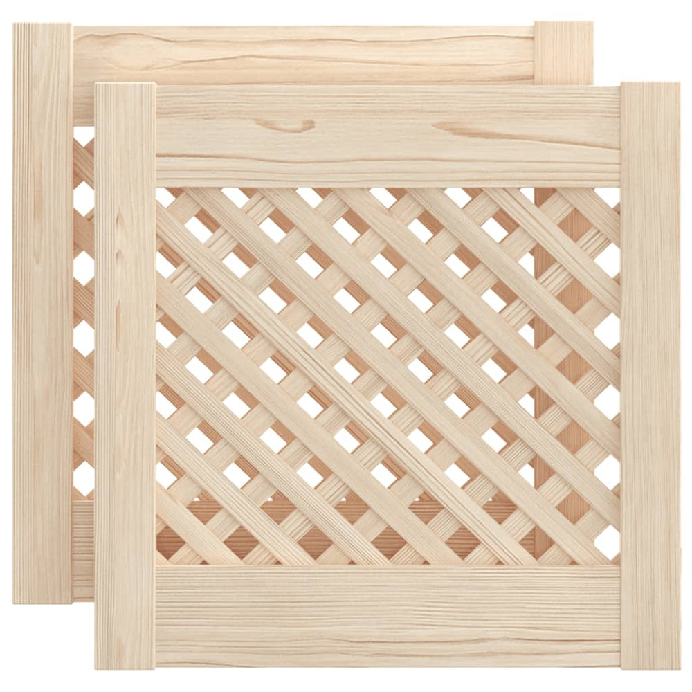 vidaXL Portes d'armoire 2 pcs. Design en treillis 39,5x39,5 cm Bois de pin massif