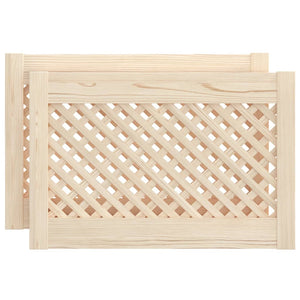 Kiefer Schranktüren mit Gitter 59,5x39,5cm, 2er Set