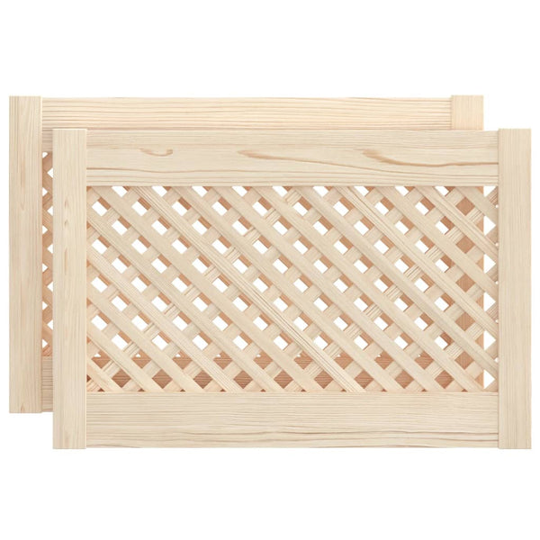Kiefer Schranktüren mit Gitter 59,5x39,5cm, 2er Set