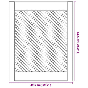 Kiefer Massivholz Schranktüren mit Gitter 49,5x61,5cm, 2er Set