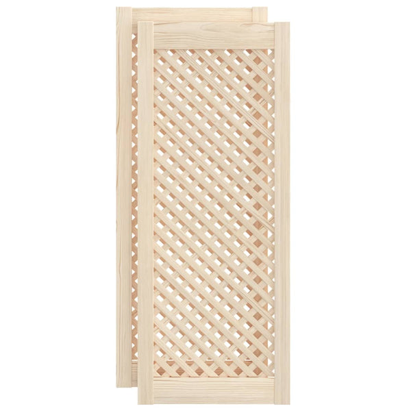 Gitter Schranktüren 39,5x99cm Kiefer Massivholz 2er Set