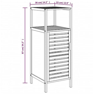 Badezimmerschrank Bambus mit Ablage