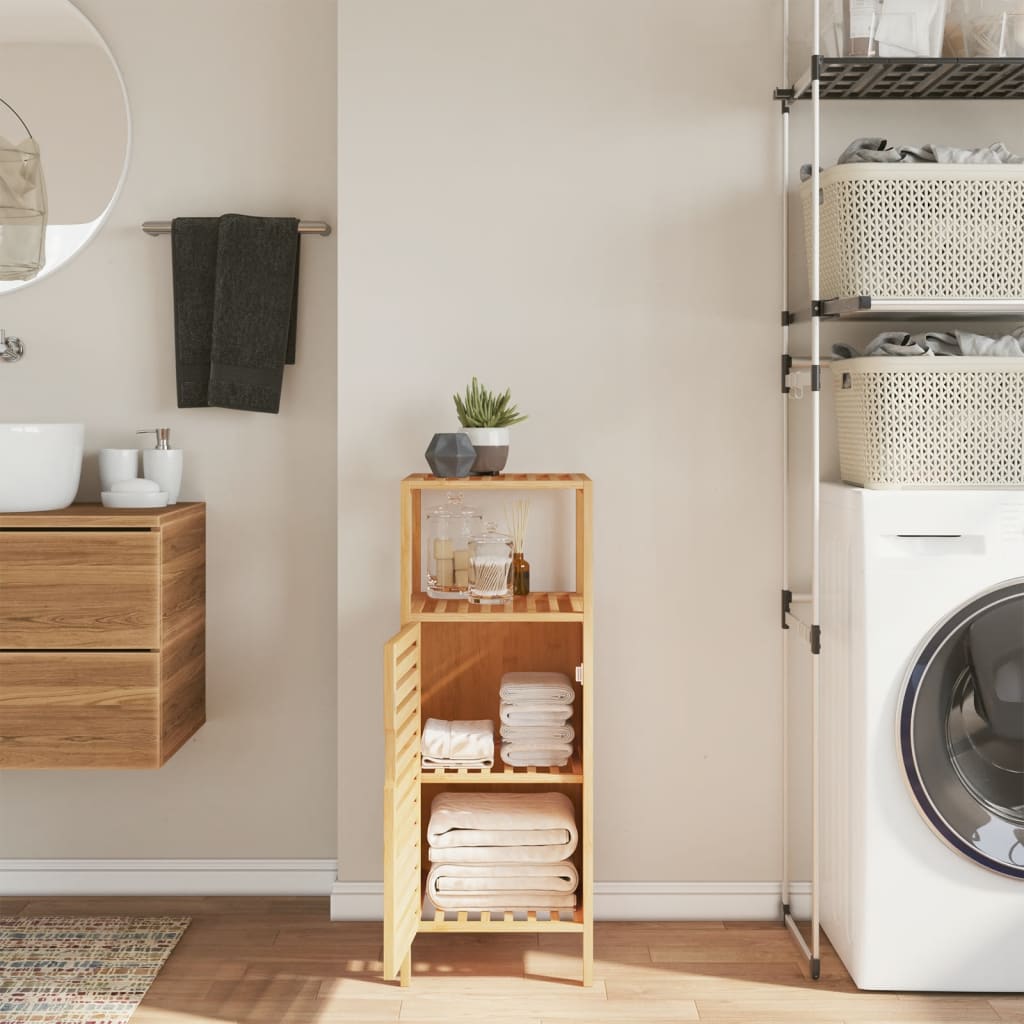 Badezimmerschrank Bambus mit Ablage