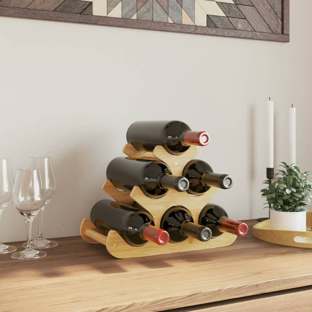 Weinregal Bambus für 6 Flaschen