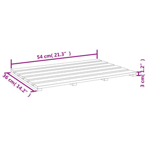 vidaXL Tapis de bain en bambou 54x36 cm
