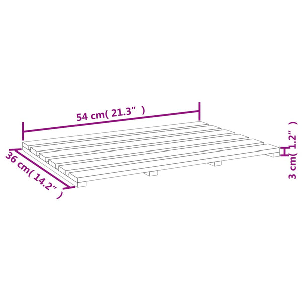 vidaXL Tapis de bain en bambou 54x36 cm