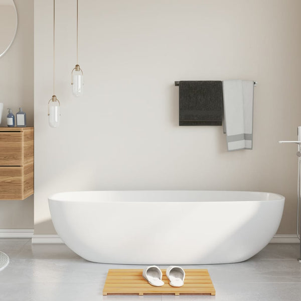 vidaXL Tapis de bain en bambou 54x36 cm