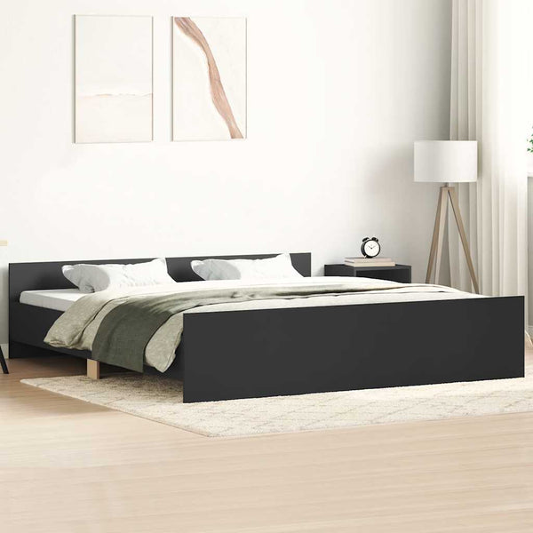 Bettgestell Schwarz 200x200 cm
