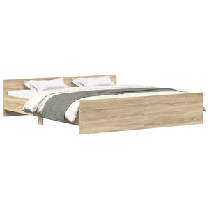 Bettgestell Sonoma-Eiche 200x200 cm