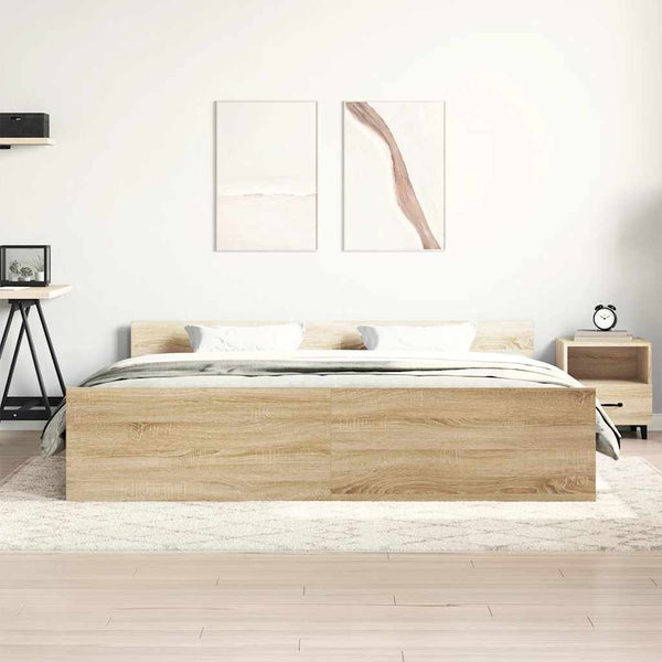 Bettgestell Sonoma-Eiche 200x200 cm