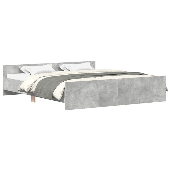 Bettgestell Betongrau 200x200 cm