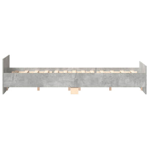 Bettgestell Betongrau 200x200 cm