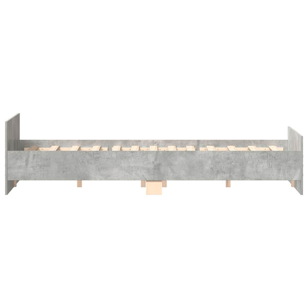 Bettgestell Betongrau 200x200 cm