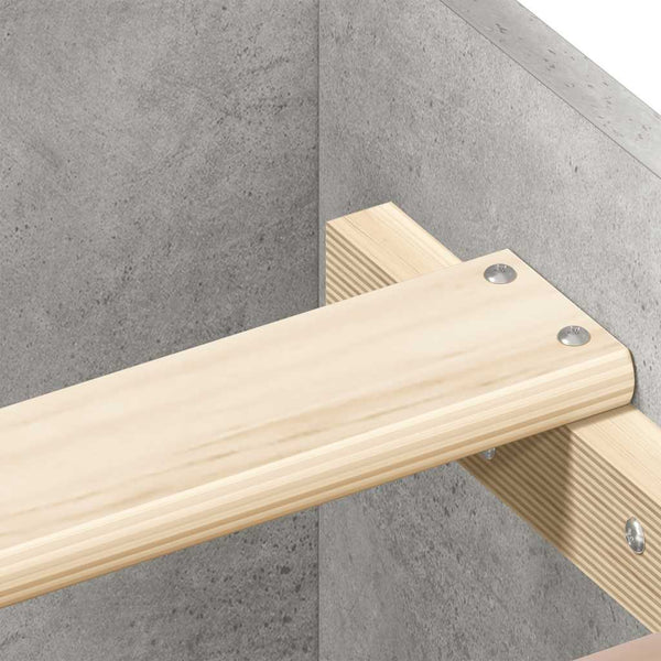 Bettgestell Betongrau 200x200 cm