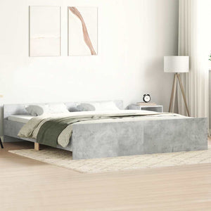Bettgestell Betongrau 200x200 cm