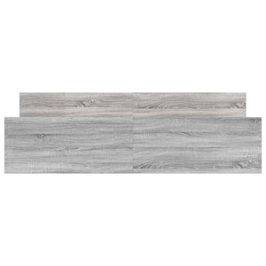 vidaXL Cadre de lit avec tête et pied de lit Gris Sonoma 200x200 cm