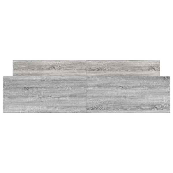 vidaXL Cadre de lit avec tête et pied de lit Gris Sonoma 200x200 cm
