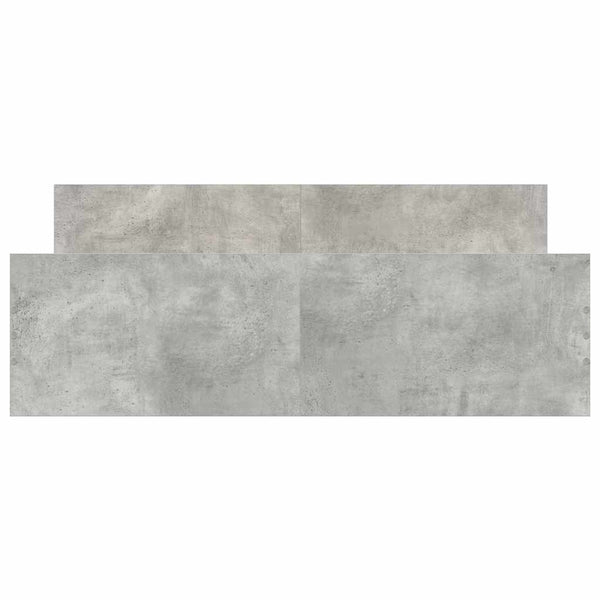 vidaXL Cadre de lit avec tête et pied de lit Gris béton 120x200 cm