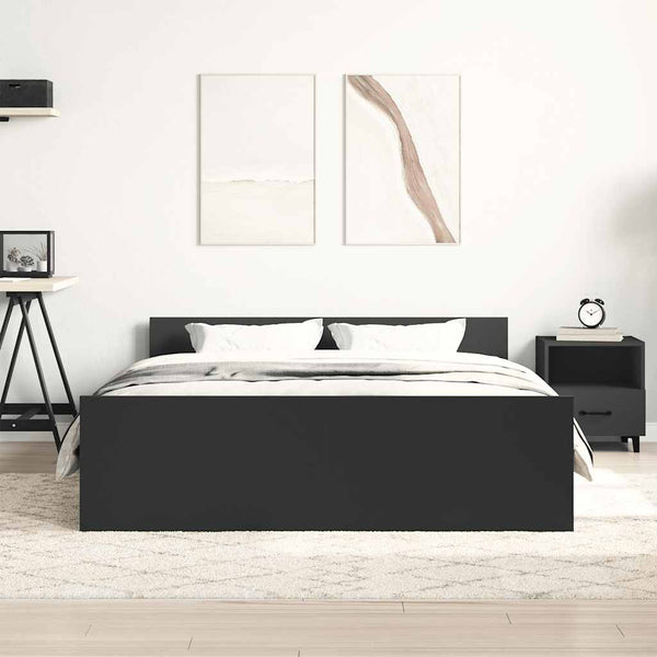 Bettgestell Schwarz 140x200 cm