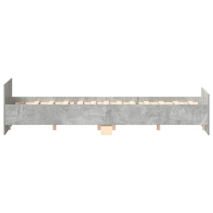 Bettgestell Betongrau 140x200 cm