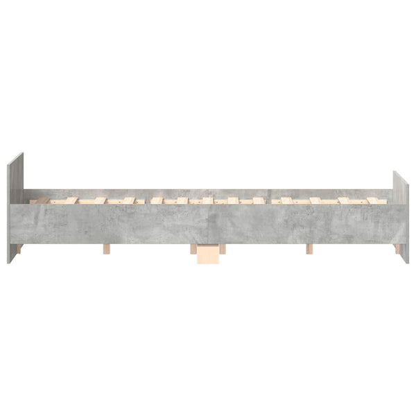 Bettgestell Betongrau 140x200 cm