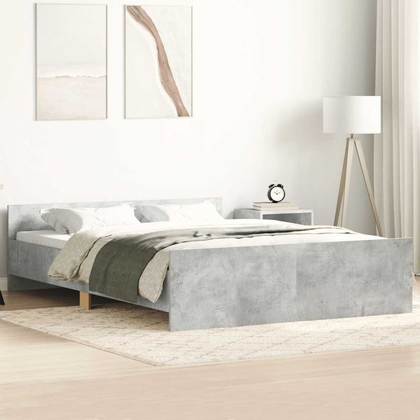 Bettgestell Betongrau 140x200 cm