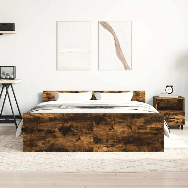 Bettgestell Räuchereiche 140x200 cm