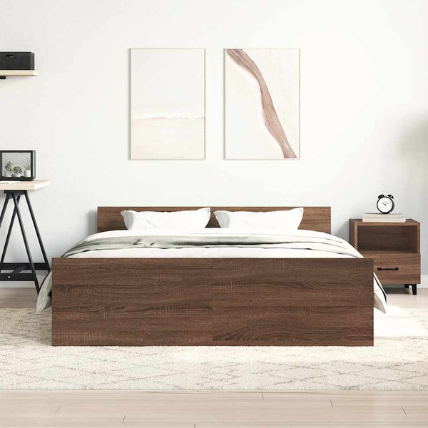 Bettgestell Braun Eiche 140x200 cm