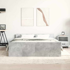 Bettgestell Betongrau 150x200 cm