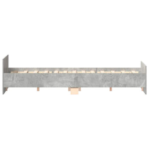 Bettgestell Betongrau 150x200 cm
