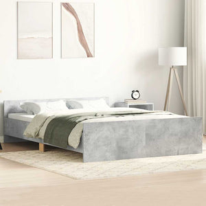 Bettgestell Betongrau 150x200 cm