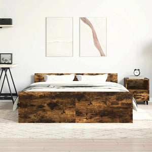 Bettgestell Räuchereiche 150x200 cm